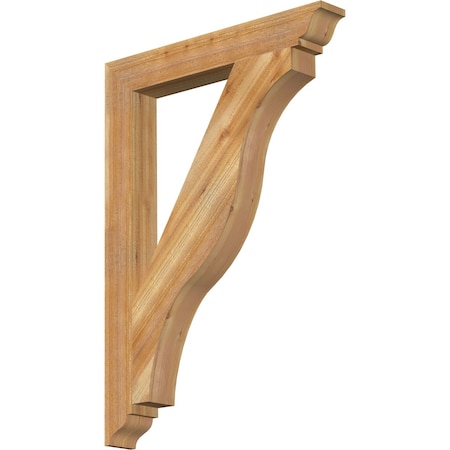 Ekena Millwork Funston Traditional Rough Sawn Bracket, Western Red Cedar, 4"W x 30"D x 42"H BKT04X30X42FST01RWR